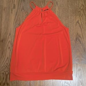 Ann Taylor strappy keyhole orange tank top / shell, size small